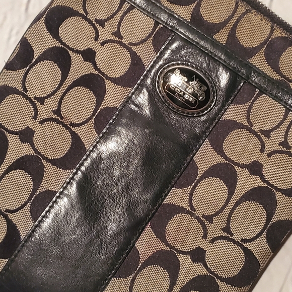 Coach leather and canvas crossbody purse - Picture 5 of 8